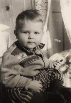 Александр Новиков в детстве 1954 г.