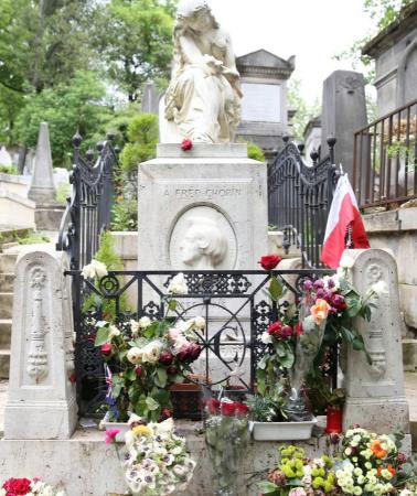 Могила Шопена на кладбище Пер-Лашез в Париже