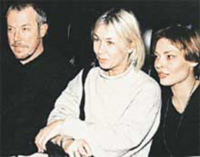 С радиоведущей Ксенией Стриж и гражданской женой Анной Рождественской