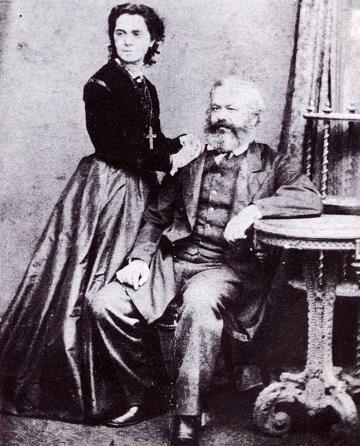 Карл Маркс с женой Женни