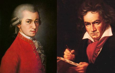 Бетховен и Моцарт