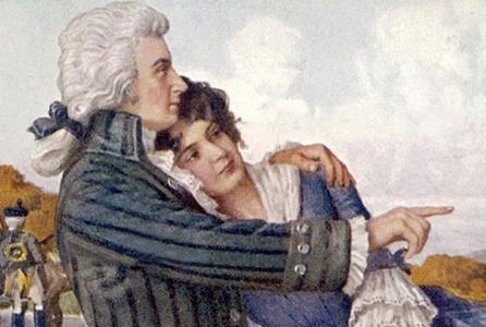 Моцарт с женой