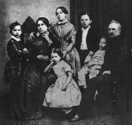 Семья Чайковских в 1848 году (крайний слева - Петр)