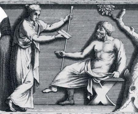 Сократ и супруга Ксантиппа