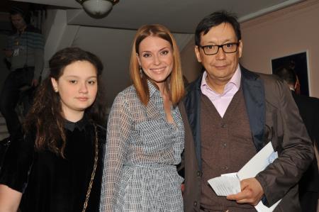 Егор Кончаловский с бывшей женой Любовью Толкалиной и дочерью Машей