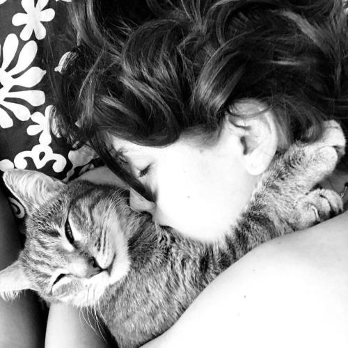 Анна Чиповская и ее любимый кот Куся
