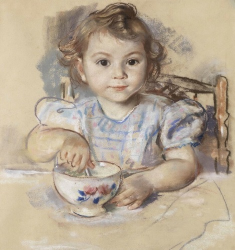 Зина Серебрякова на картине в детстве
