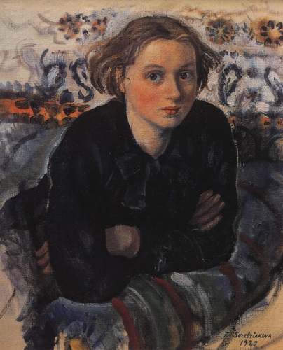 На картине Зинаида Серебрякова в молодости