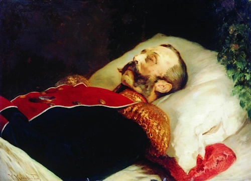 Александр II на смертном одре